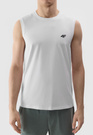 Koszulka Męska 4F T-shirt na ramiączkach Biały 4FWSS24TSLEM075