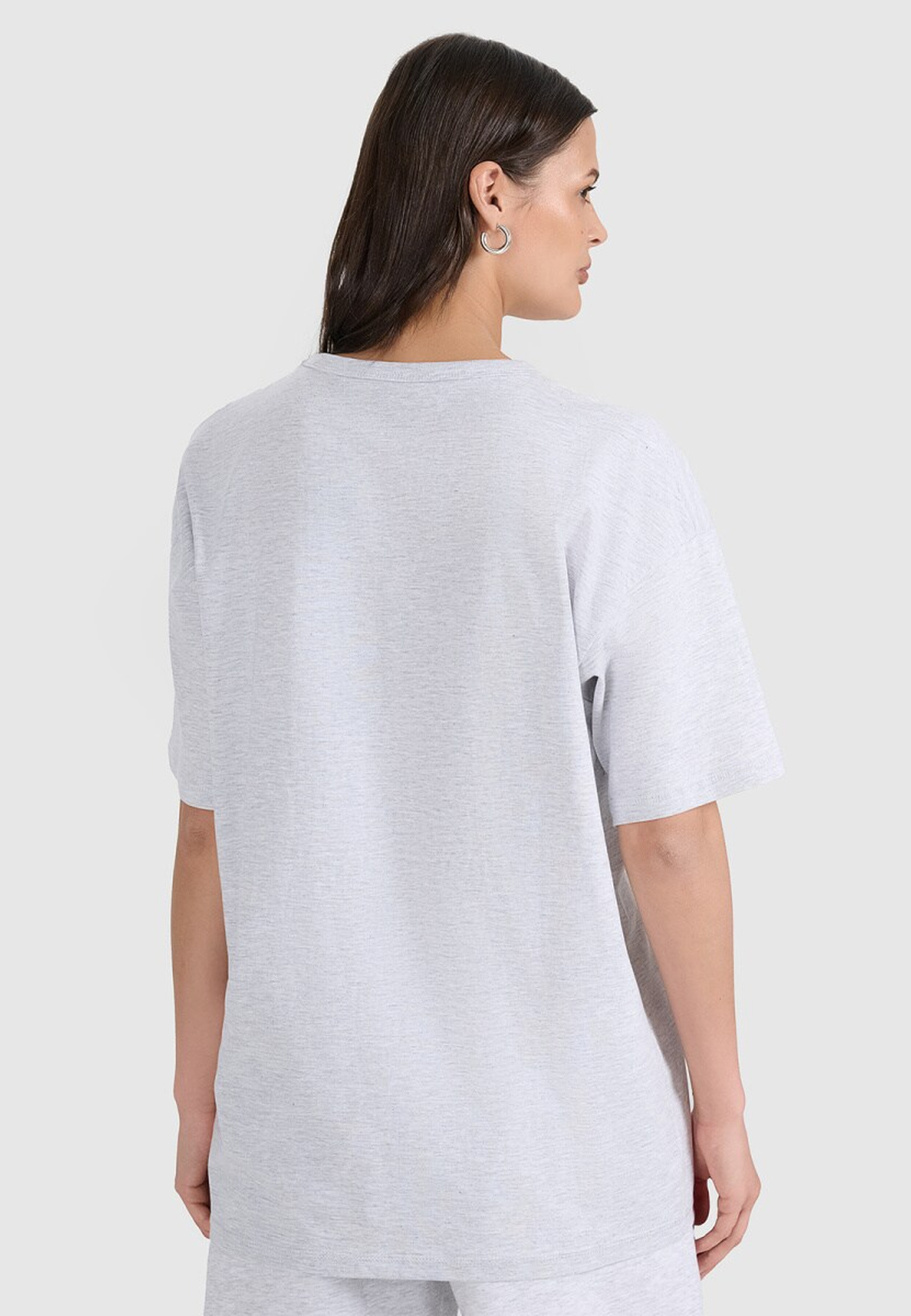 T-Shirt Uniseks 4F Oversize Koszulka z krótkim rękawem Szara 4FWSS25TTSHU1972