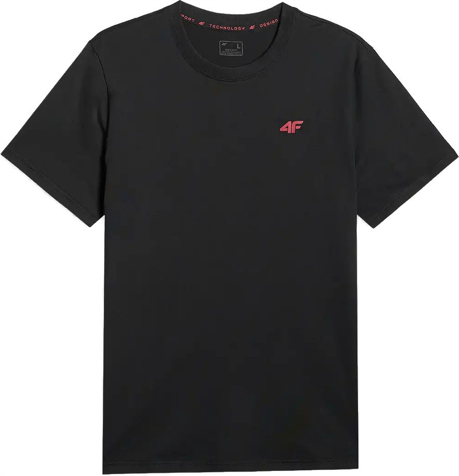 Koszulka Męska 4F T-shirt Z Logo Regular Czarny 4FWMM00TTSHM3341