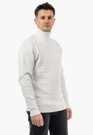 Sweter Męski Golf Zimowy Wełniany Ciepły Klasyczny Elegancki Biały