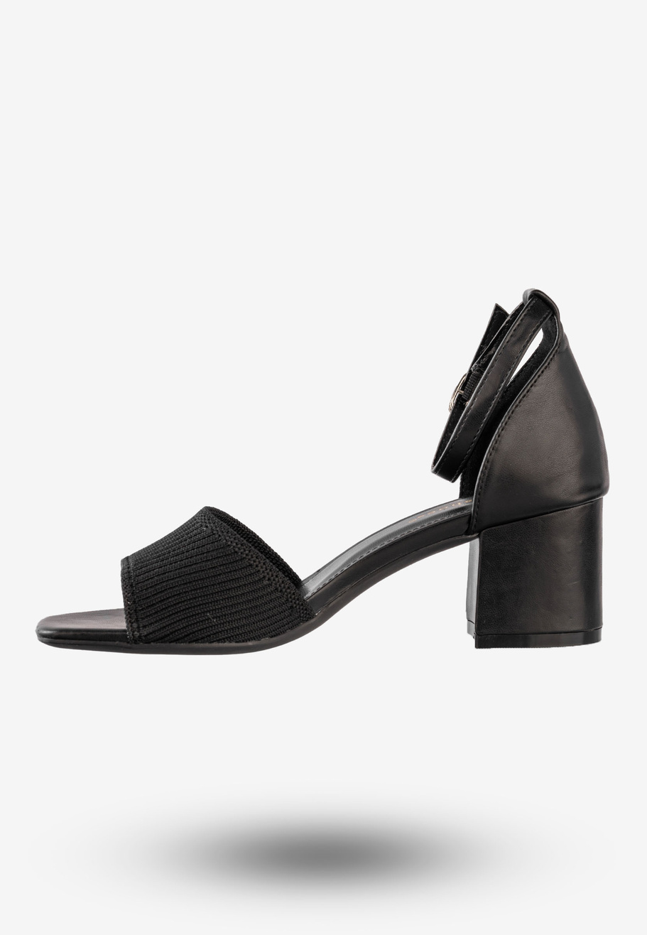 Sandały Damskie Na Klocku Buty Na Wiosnę Lato Ideal Czarne 8738