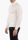 Golf Męski Elegancki Sweter Slim Fit Dopasowany Klasyczny Śmietanowy