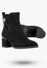 Botki Damskie Eleganckie Buty Na Obcasie Zimowe Ocieplane Czarne