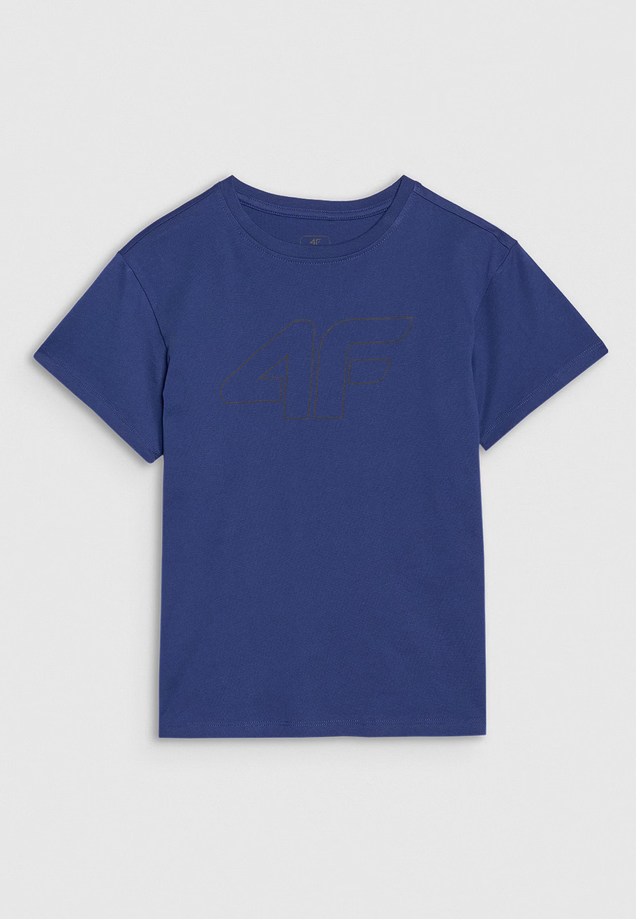 Koszulka Chłopięca 4F T-shirt Z Nadrukiem Granatowy 4FJWSS25TTSHM2325