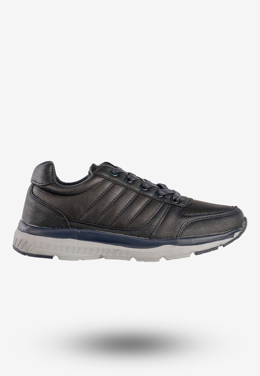 Sneakersy Damskie Ekoskóra Buty Sportowe Granatowe Gelteo T-1973