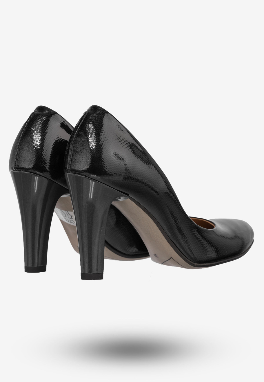 Czółenka Damskie Skórzane Buty Na Obcasie Eleganckie Darex Granatowe C-320/29