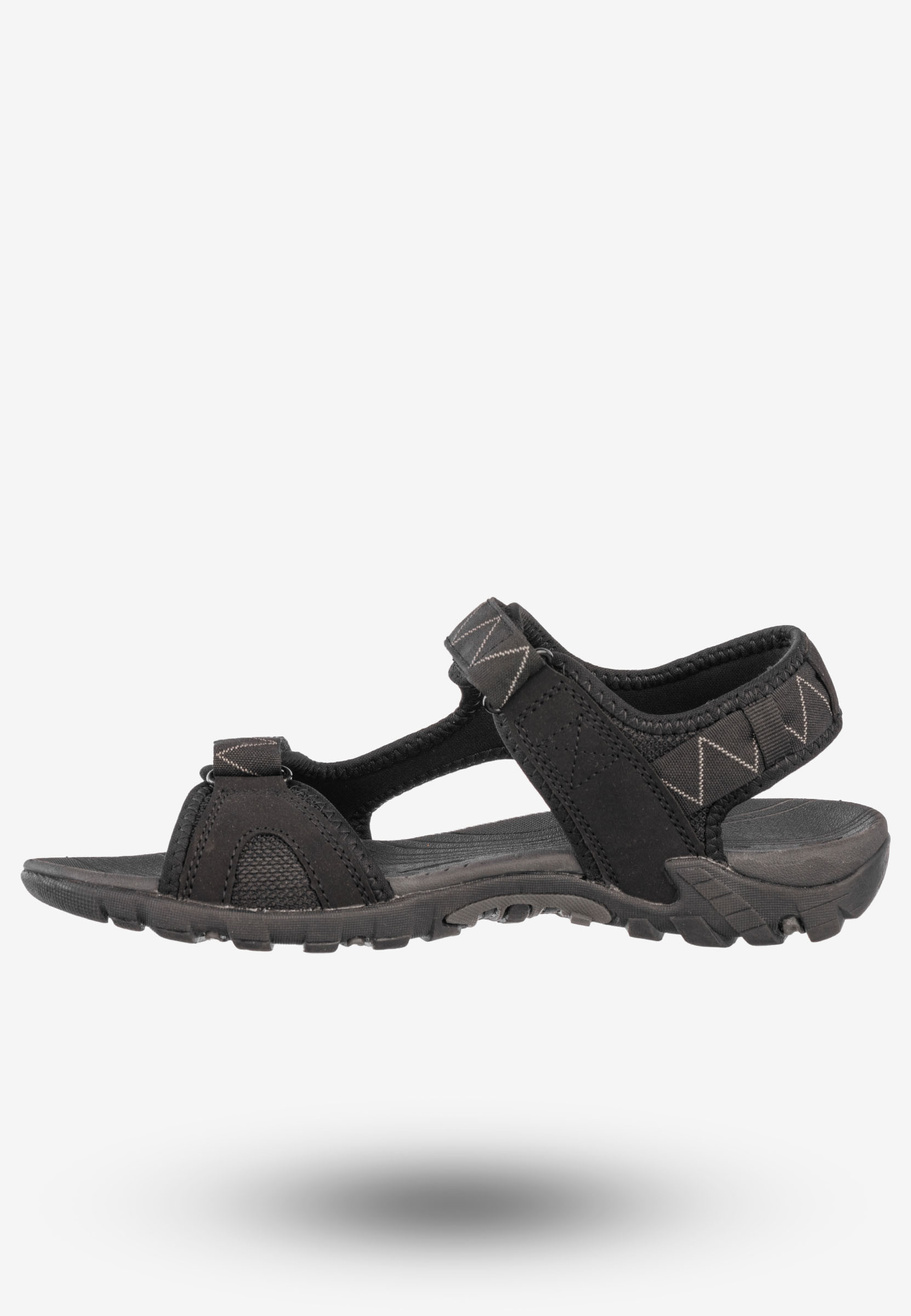 Sandały Męskie Ekoskóra Buty Na Rzepy Letnie DK Czarny/Szary S9507