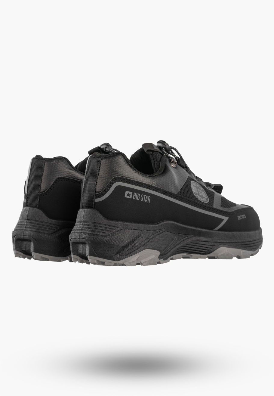 Sneakersy Męskie BIG STAR Buty Sportowe Ekoskóra Casual Czarne TT174335