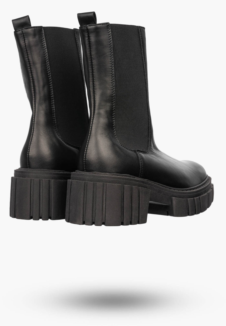 Sztyblety Damskie ULMANI SHOES Skórzane Buty Casual Czarne PROUKT POLSKI