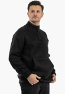 Polar Męski Z Kołnierzem Ciepły Gruby Bluza Casual Czarny