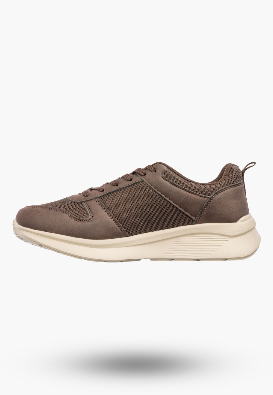Buty Sportowe Uniseks LOTTO Sneakersy Lekkie Casual SOBRIO Brązowe