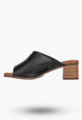 Klapki Damskie Skórzane Buty Eleganckie Na Słupku Czarne Maciejka E7395-01/00-1