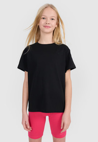 Koszulka Dziewczęca 4F T-shirt Czarny 4FJWMM00TTSHF2332