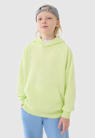 Bluza Chłopięca 4F z Kapturem Oversize Zielona 4FJWSS25TSWSM1712