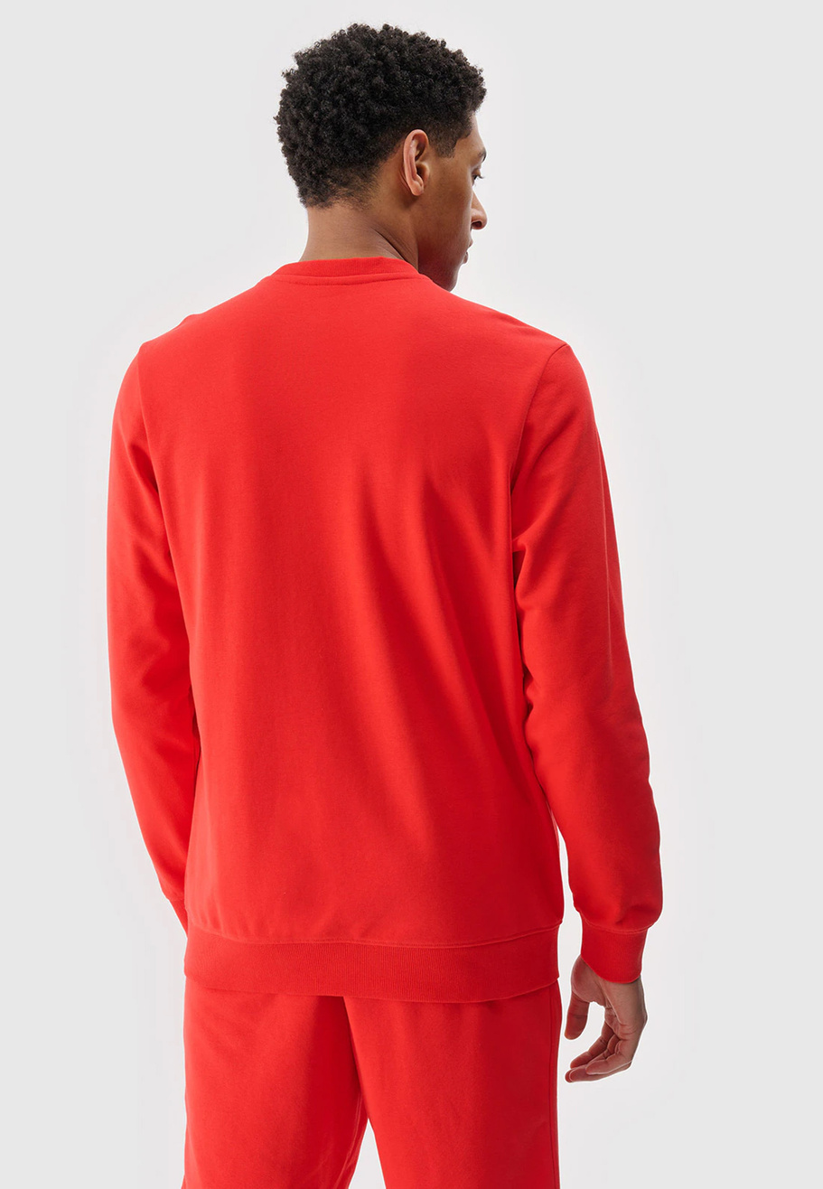 Bluza Dresowa Męska 4F Bez Kaptura Basic Czerwona 4FWMM00TSWSM1767