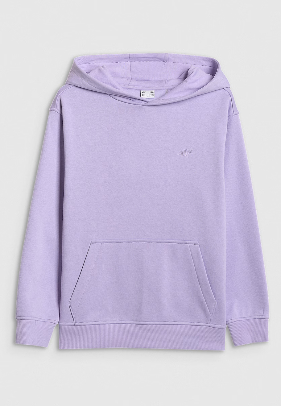 Bluza Dziecięca 4F Sportowa Z Kapturem Ocieplana Regular Fioletowa 4FJWSS26TSWSF2323