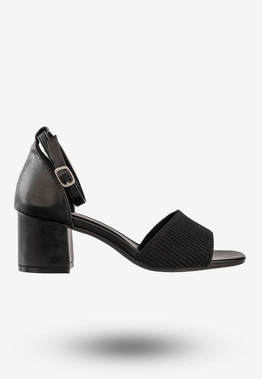 Sandały Damskie Na Klocku Buty Na Wiosnę Lato Ideal Czarne 8738