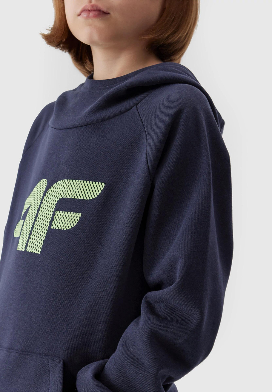 Bluza Chłopięca 4F z kapturem granatowa