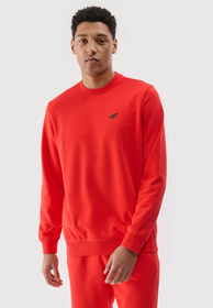 Bluza Dresowa Męska 4F Bez Kaptura Basic Czerwona 4FWMM00TSWSM1767