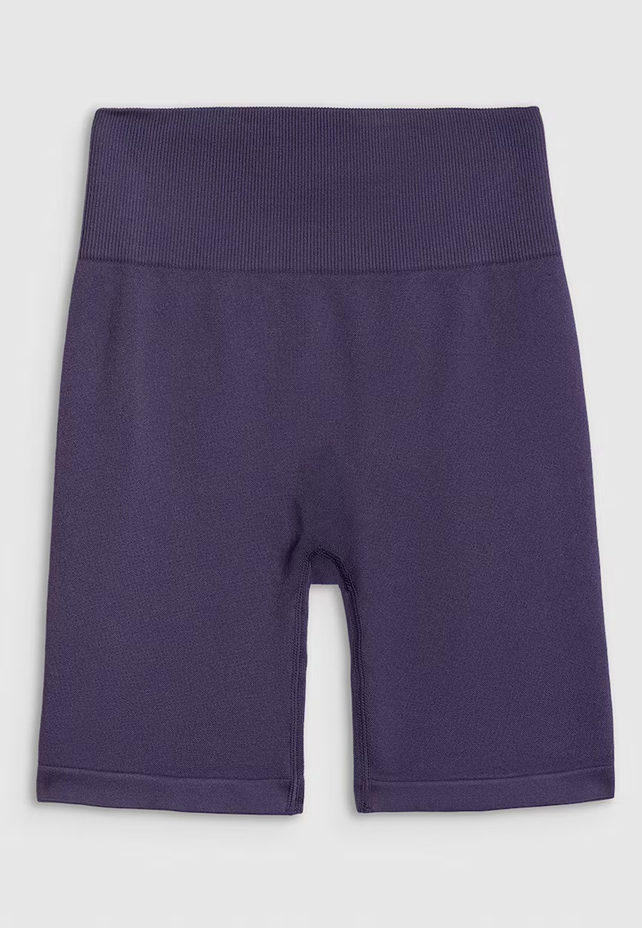 Kolarki Damskie 4F Sportowe Legginsy Szybkoschnące Bezszwowe Treningowe Fioletowe 4FWSS26TFSTF109