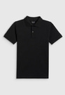 Koszulka Chłopięca 4F T-shirt Polo Z Kołnierzem Czarny 4FJWSS26TPTSM662