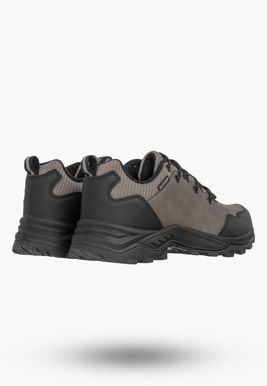 Sneakersy Męskie Ekoskóra Buty Sportowe Półbuty Outdoor Szare DK TRAIL