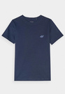 Koszulka Chłopięca 4F T-shirt Klasyczny Basic Granatowy 4FJWSS24TTSHM1116