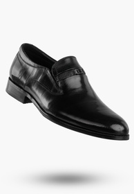 Buty Męskie JOHN DOUBARE Skórzane Półbuty Czarne C253-A114-A01