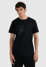 Koszulka Męska 4F T-shirt Z Nadrukiem Regular Czarna 4FWAW25TTSHM3138