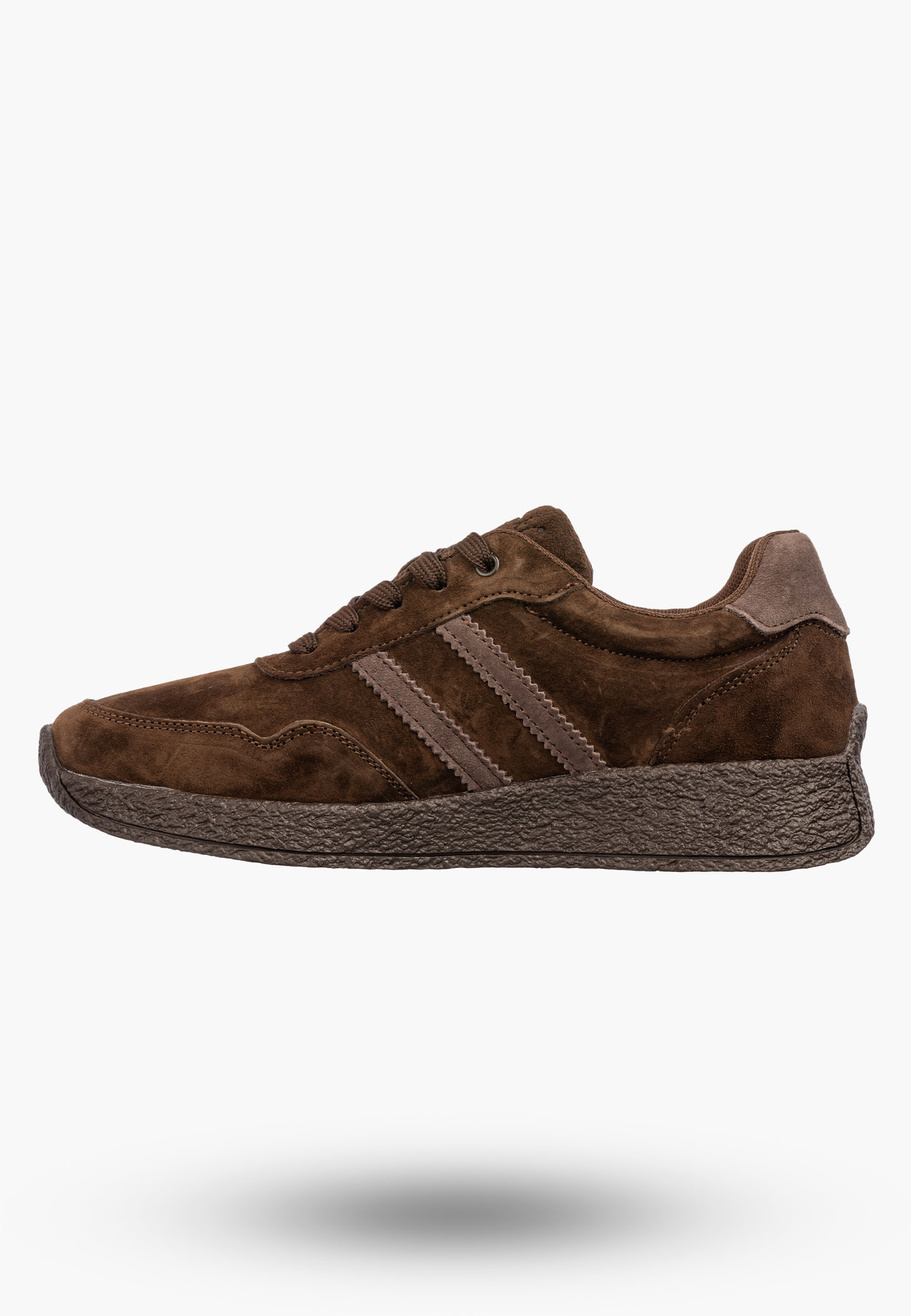 Sneakersy Damskie Skórzane Buty Sportowe Półbuty Brązowe S.Barski