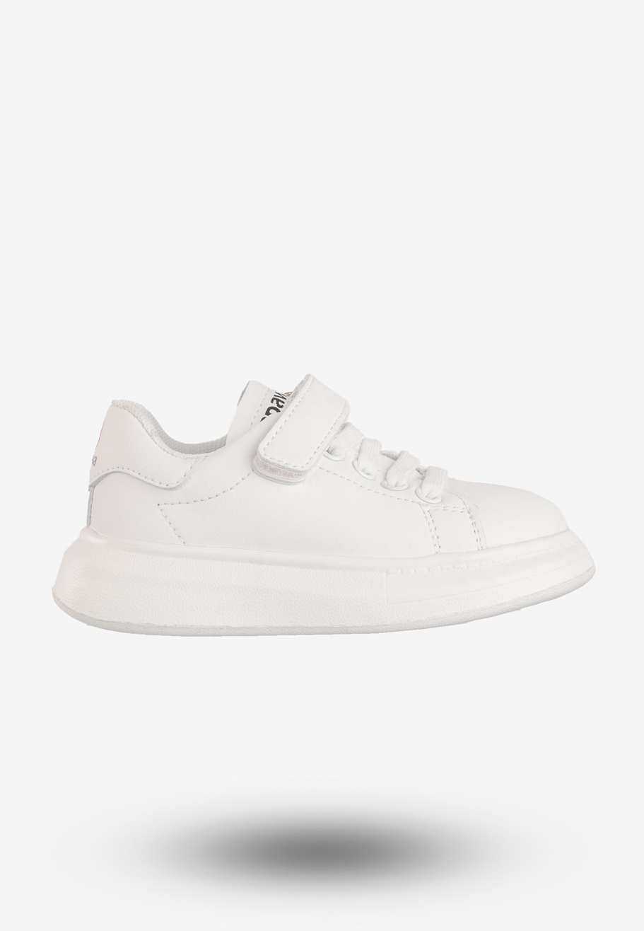 Sneakersy Dziecięce Buty Sportowe Na Rzepy Białe Apawwa TC308