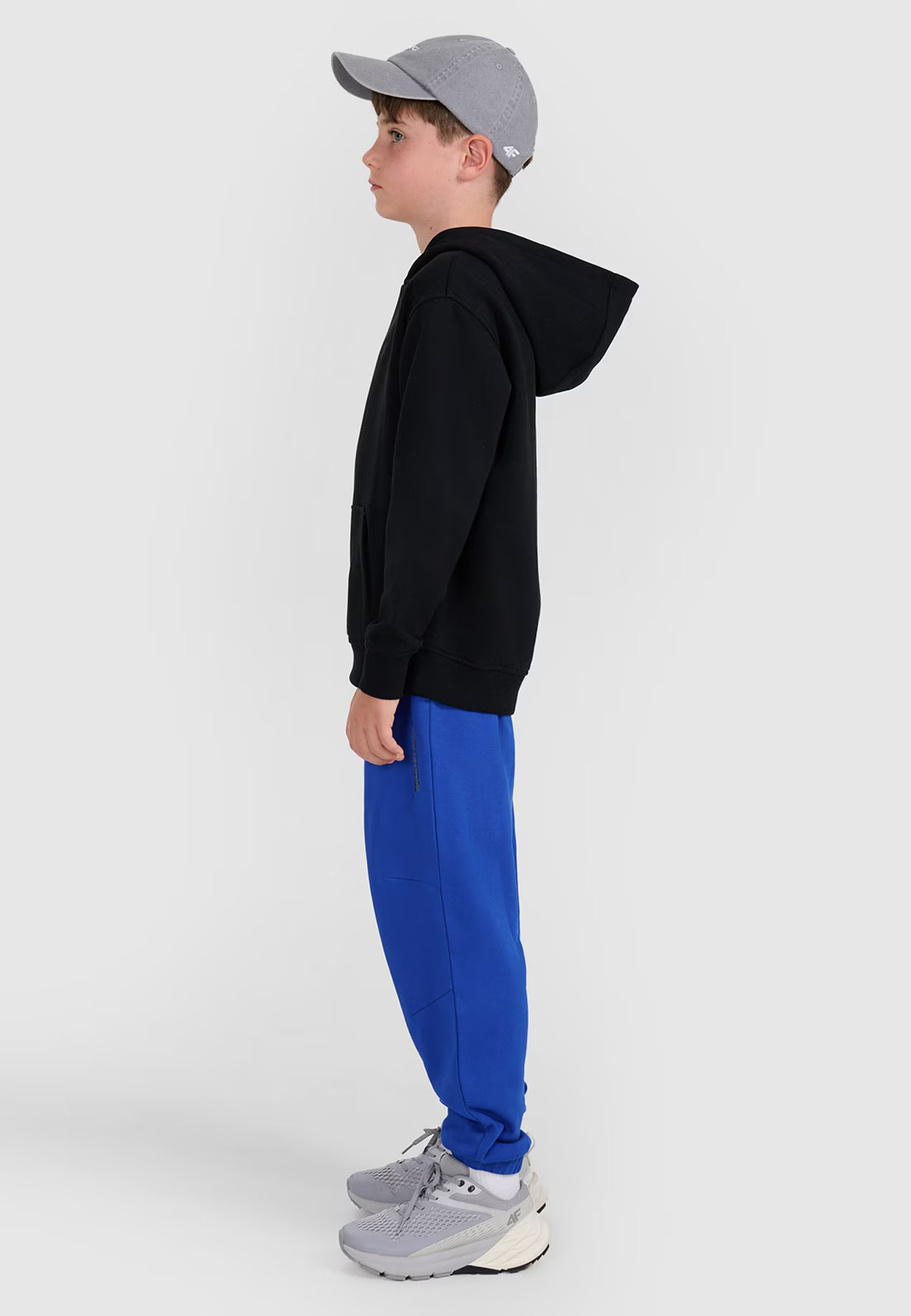 Bluza Chłopięca 4F Czarna Z Kapturem OVERSIZE 4FJWMM00TSWSM1860