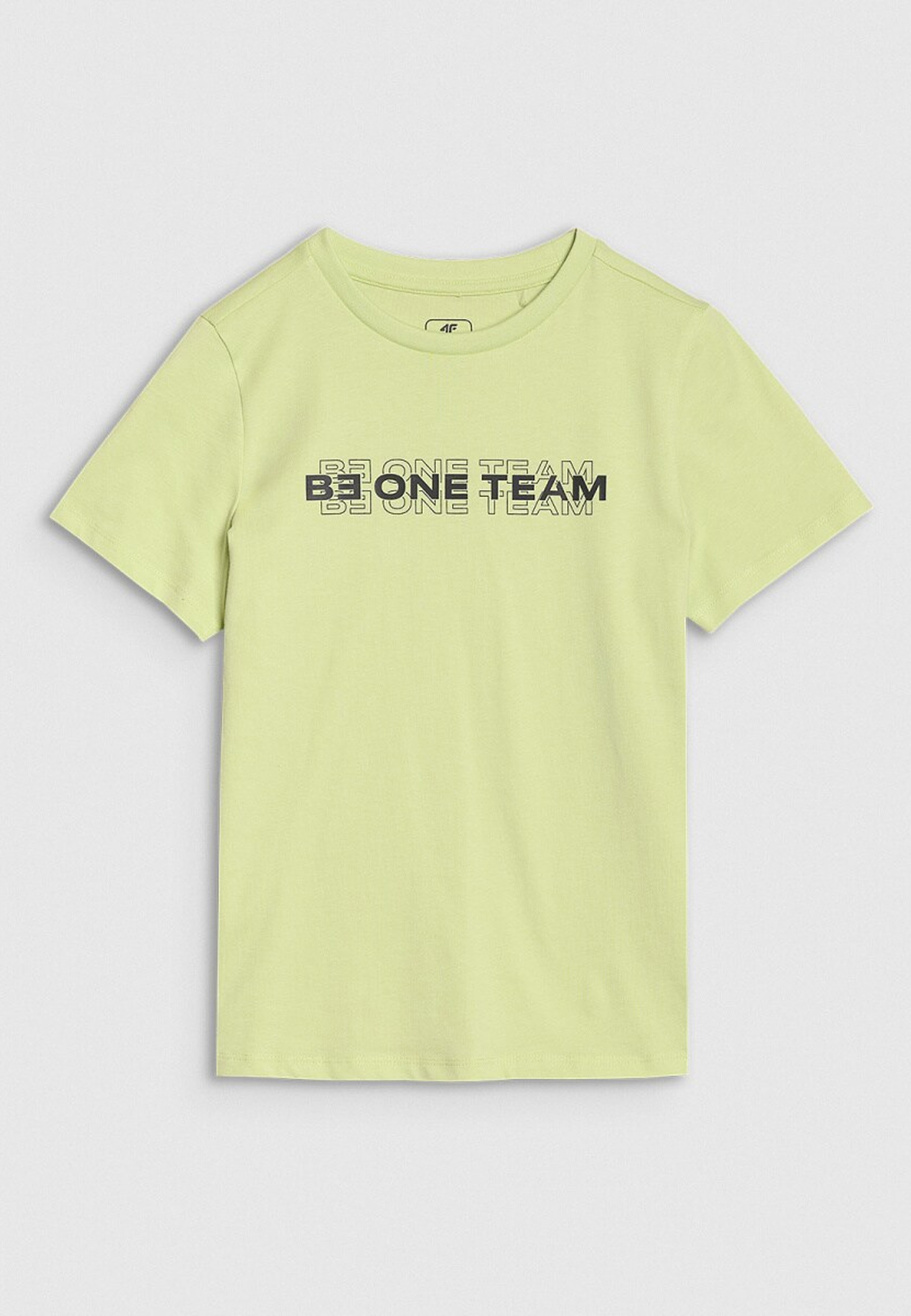 Koszulka Chłopięca 4F T-shirt Z Nadrukiem Jasny Zielony 4FJWSS25TTSHM2186