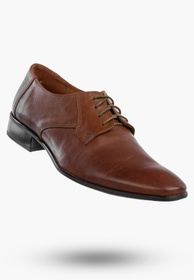 Półbuty Wizytowe Męskie Skórzane Buty Eleganckie Klasyczne Brązowe Madej