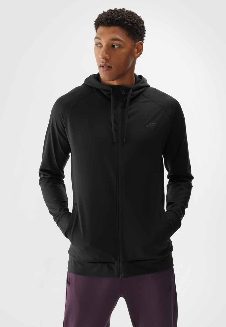 Bluza Męska 4F Czarna Rozpinana Sportowa Treningowa 4FWAW24TFSWM403
