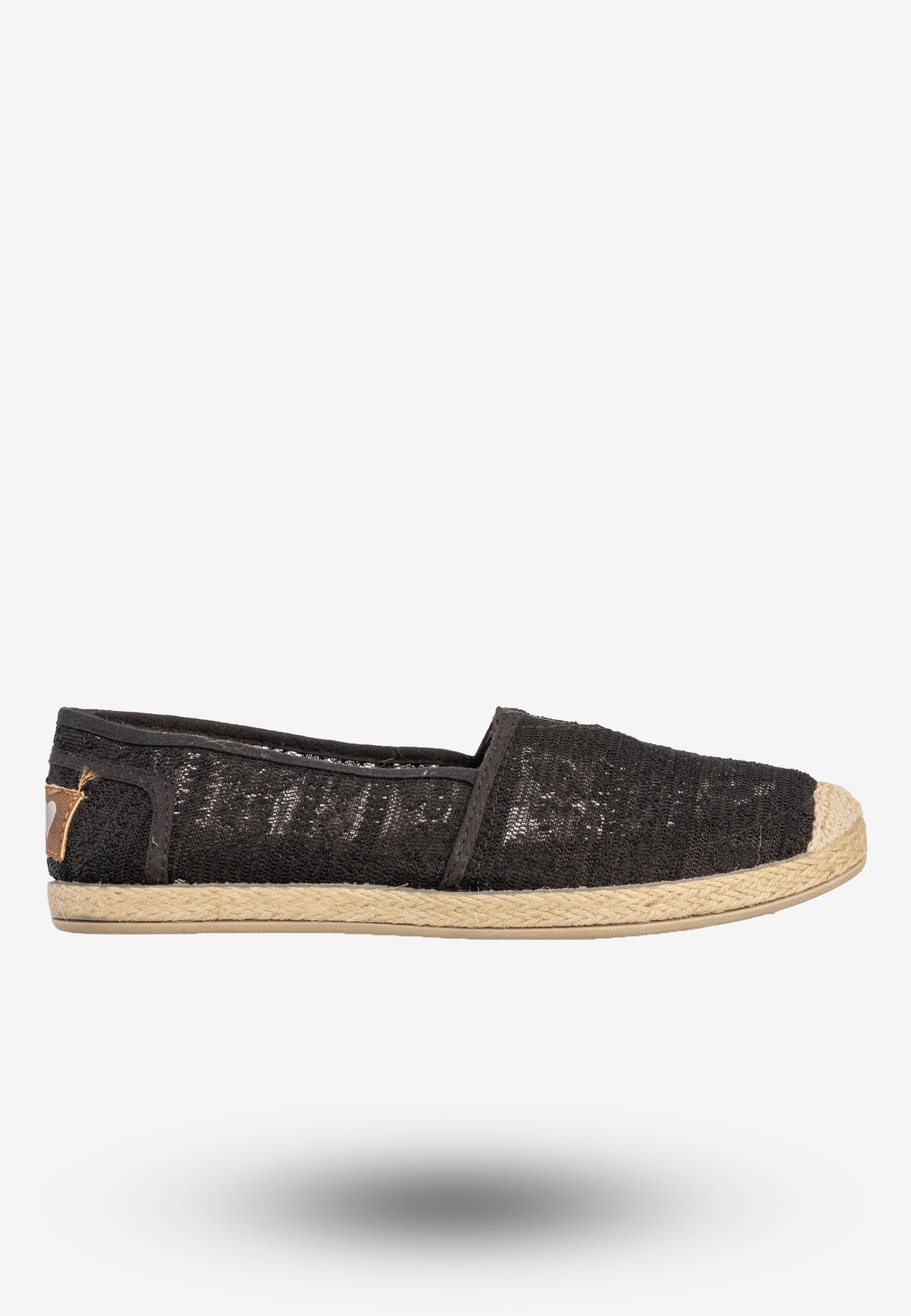 Espadryle Damskie Buty Półbuty N.E.W.S. Czarne 8TX02-0233