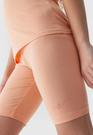 Legginsy Dziewczęce Kolarki 4F dzianinowe pudrowy koral 4FJWSS24TTIGF129