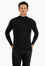 Półgolf Męski Slim Fit Czarny