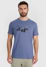 Koszulka Męska 4F T-shirt Z Nadrukiem Regular Denim 4FWAW25TTSHM2359