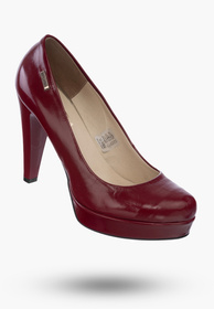 Buty Damskie Szpilki Czerwone Ze Skóry Naturalnej Eleganckie Korda 1384/1