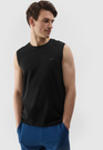 Koszulka Męska 4F Top T-shirt na ramiączkach Czarny 4FWSS24TSLEM075
