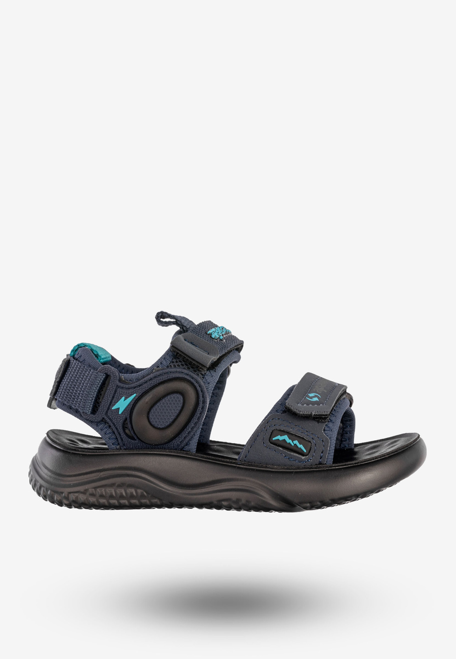 Sandały Chłopięce Buty Na Rzepy Letnie Świecące Granatowe Apawwa Z2422P