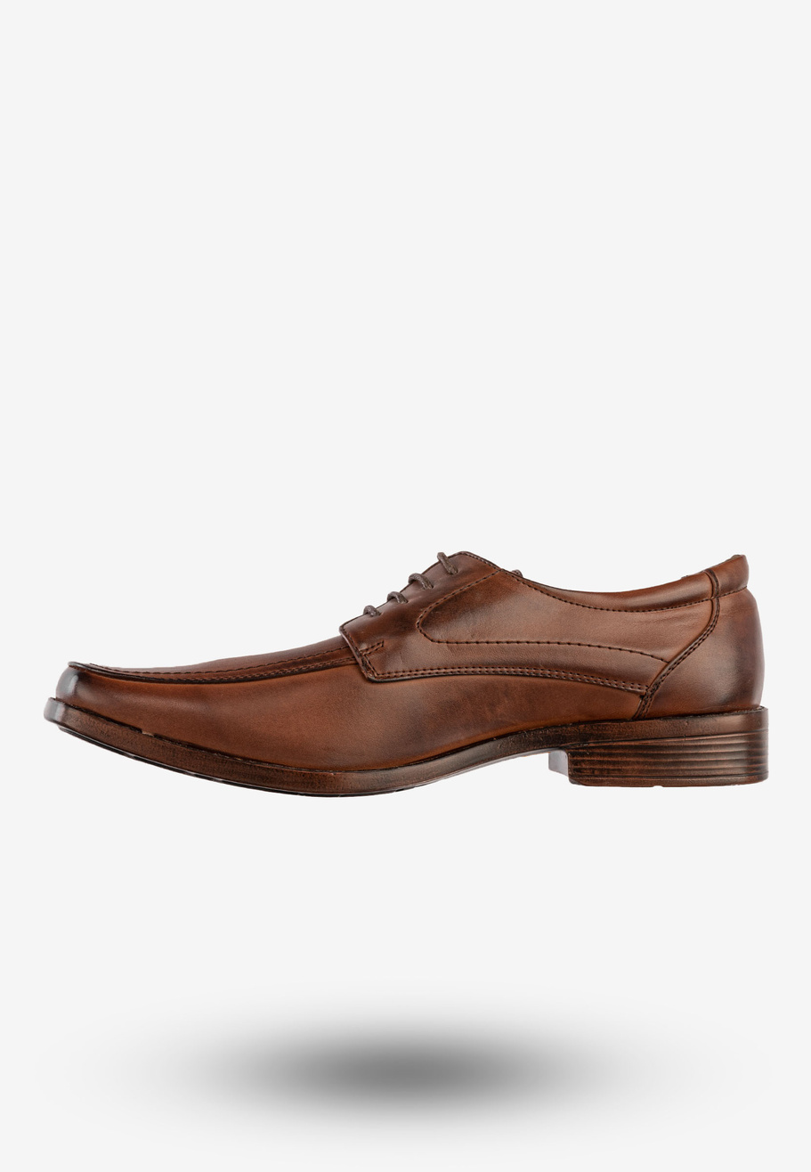 Półbuty Wizytowe Męskie Ekoskóra Buty Eleganckie Brązowe Tutto per tutto T5702-2