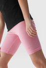Legginsy Dziewczęce Kolarki 4F dzianinowe różowe 4FJWSS24TTIGF129