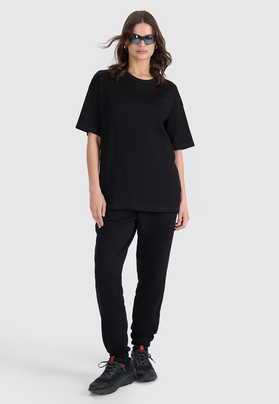 T-Shirt Uniseks 4F Oversize Koszulka z krótkim rękawem Czarna 4FWSS25TTSHU1972