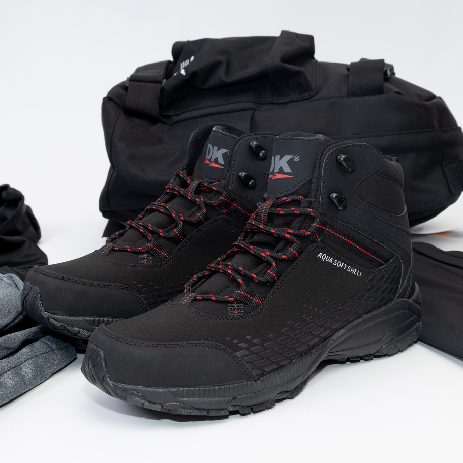 Buty Trekkingowe Męskie Czarne DK Prince High