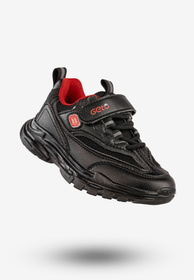 Sneakersy Dziecięce Na Rzepy Buty Sportowe Czarne Gelteo F-861