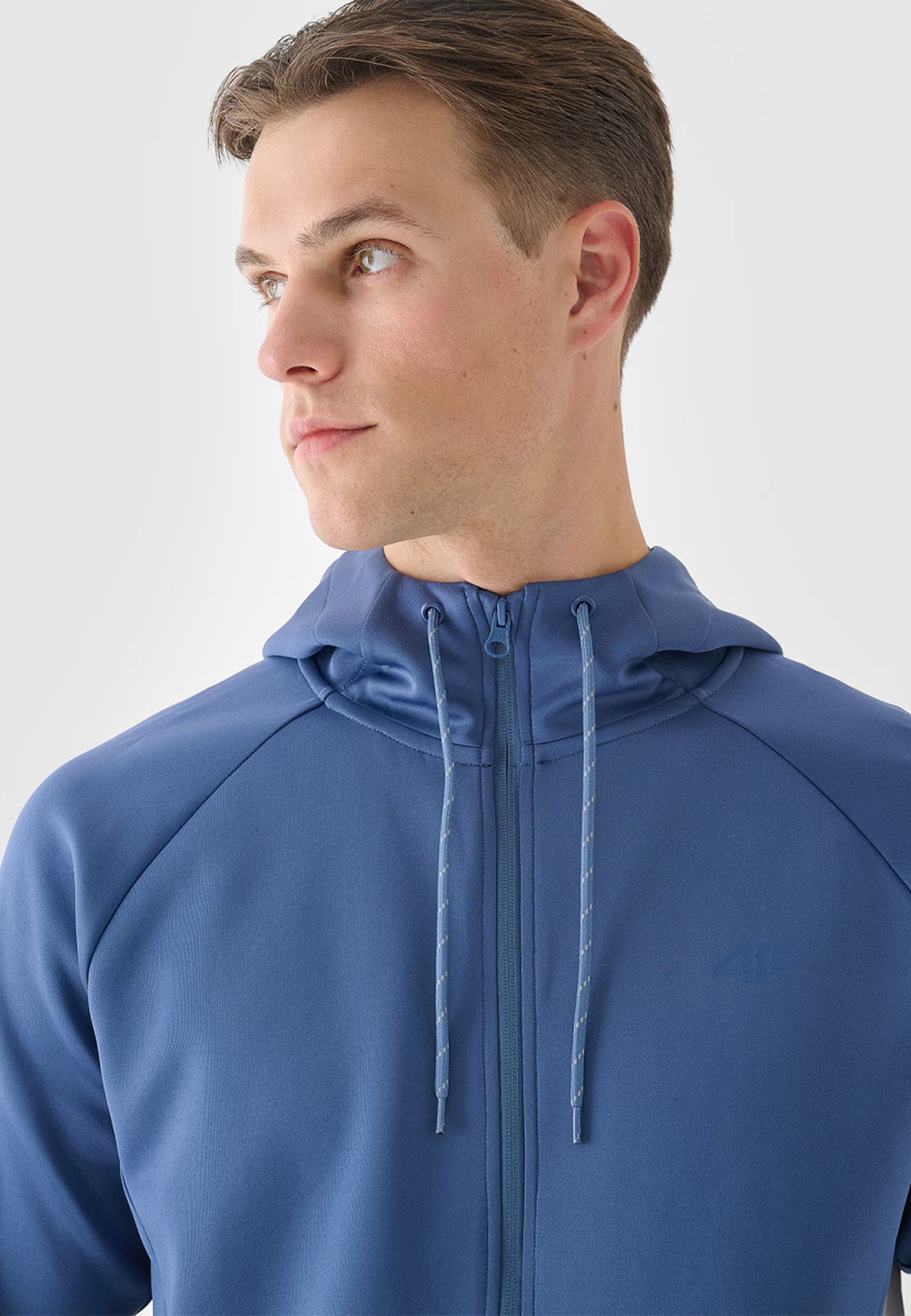 Bluza Męska 4F Rozpinana Sportowa Treningowa Niebieska 4FWAW24TFSWM405