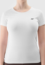 Koszulka Damska 4F Sportowy T-shirt Biały Slim Fit 4FWSS24TTSHF1161