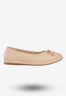 Baleriny Damskie Skórzane Buty Eleganckie Filippo Beżowe DP6856/25BE